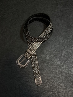 小心袖 cleanfit原创巴洛克雕花复古做旧腰带男女小众皮带配饰 口