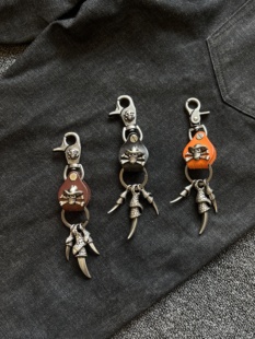 小心袖 cleanfit西部鹰爪腰间挂件复古朋克牛皮金属挂件配饰 口