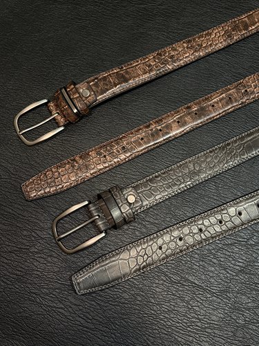 小心袖口「鳄鱼纹理」Vintage中古档案限定Archive双色皮带腰带