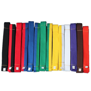 跆拳道腰带红黑白带绣字考级色带彩带空手道腰带柔道腰带刺绣腰带