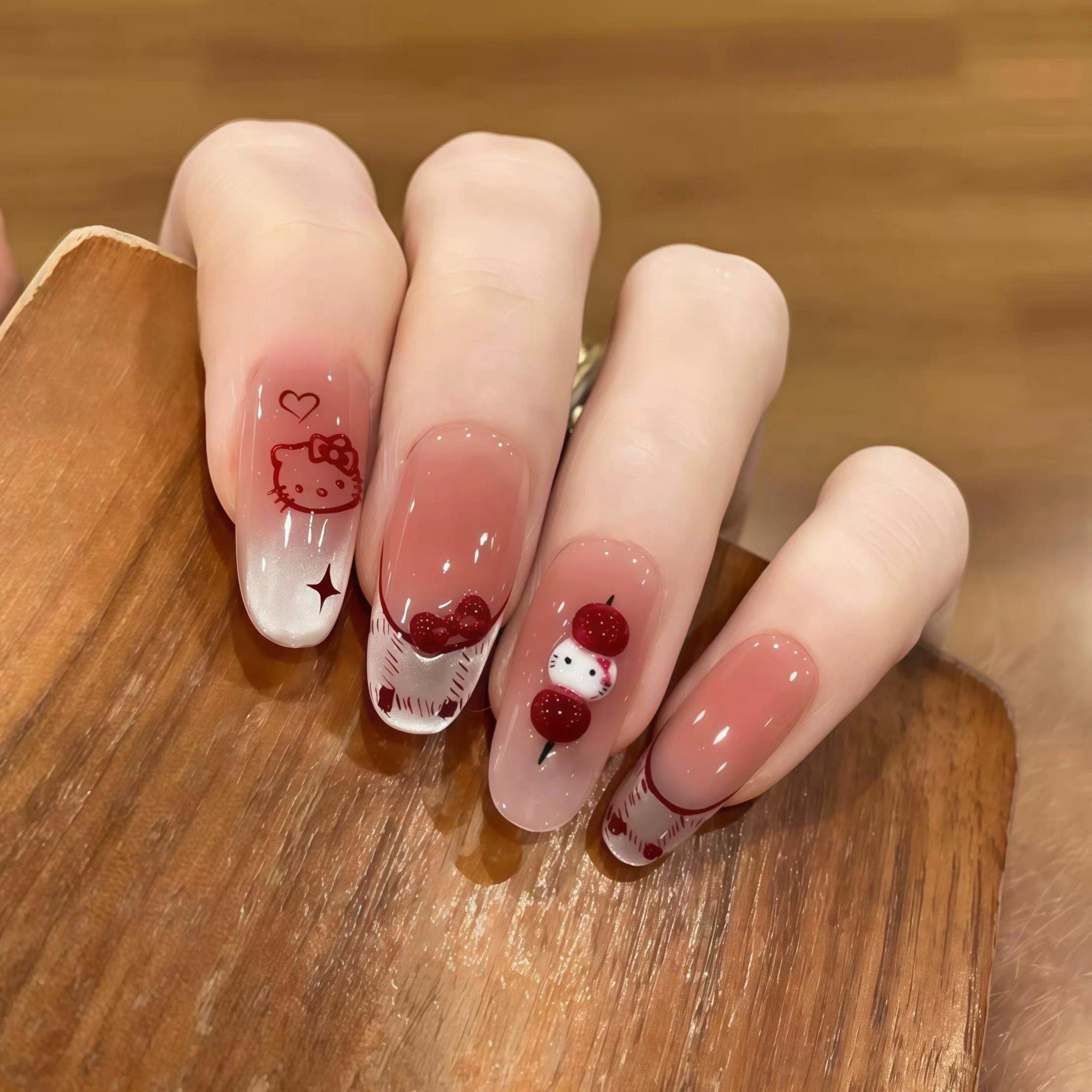 手工穿戴甲温柔猫眼新年可爱腮红Kitty猫立体糖葫芦显白氛围美甲,彩妆/香水/美妆工具,穿戴甲/甲片,淘宝优惠券,粉丝福利购,淘宝优惠卷