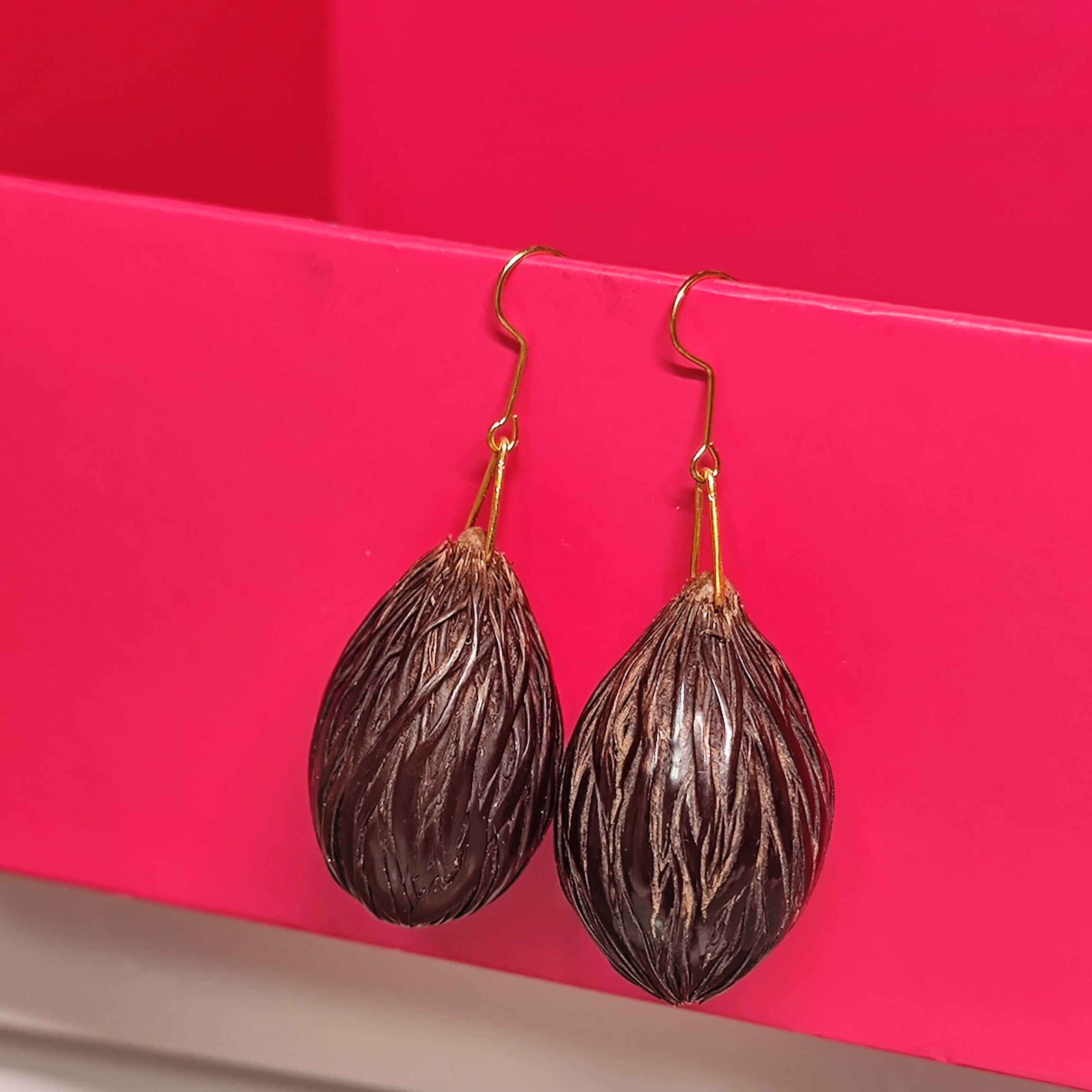 天然种子耳环千丝狐尾椰子手工小众质感耳环高级感文艺气质耳环