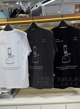 Snowpeak雪峰正品春夏款露营瓦斯灯男款圆领短袖T恤潮S26MMFTS32