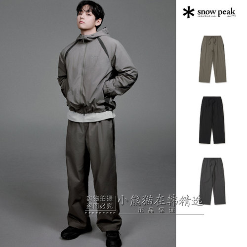 Snowpeak雪峰专柜正品春夏新款复古撞色情侣休闲直筒裤S26SULPT56