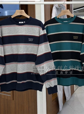 Wacky willy火柴人专柜正品春夏新款复古撞色圆领卫衣WA2601CR18