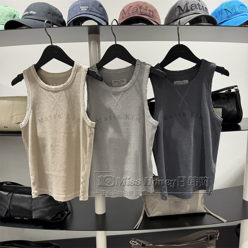 Matinkim专柜正品春夏新款复古做旧坎肩百搭潮款背心MK2634TS023M
