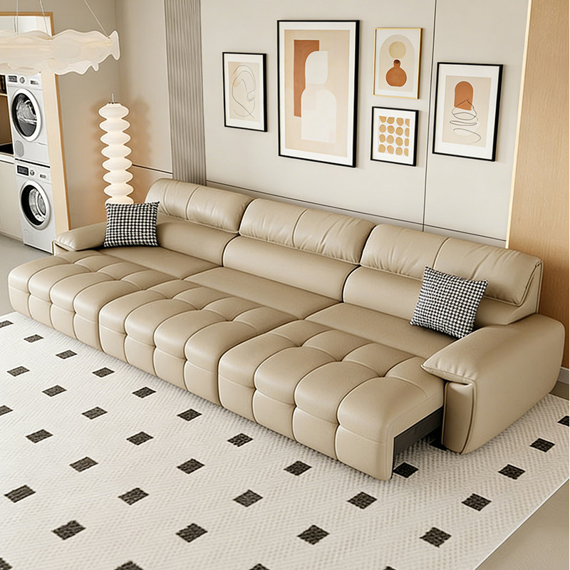 现代简约劳伦斯电动多功能零靠墙真皮沙发意式极简头层牛皮沙发