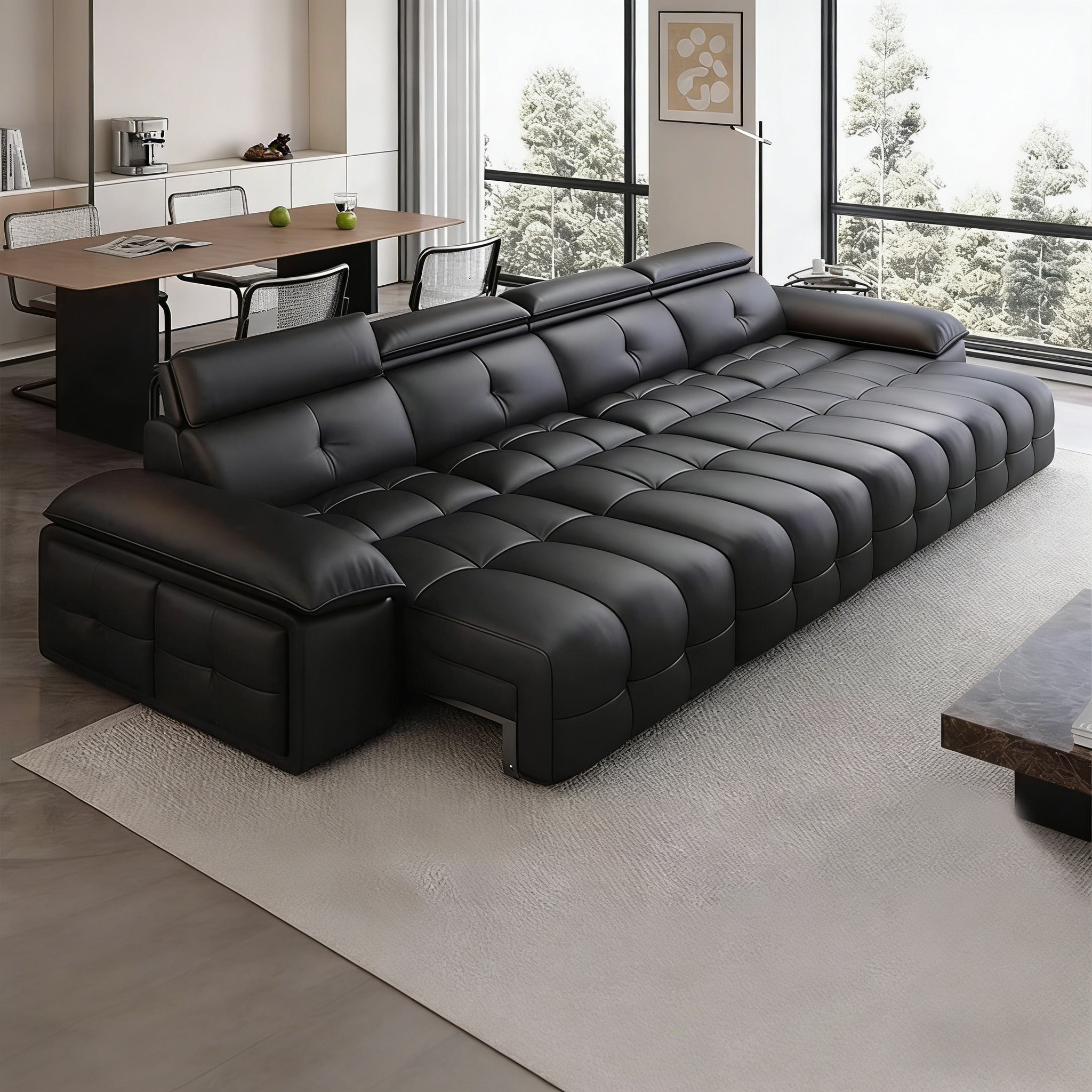 意式轻奢劳伦斯真皮电动沙发2026新款简约现代零靠墙功能直排沙发