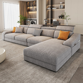 新款 奶油风雪尼尔绒布沙发组合现代简约小户型三人客厅贵妃沙发