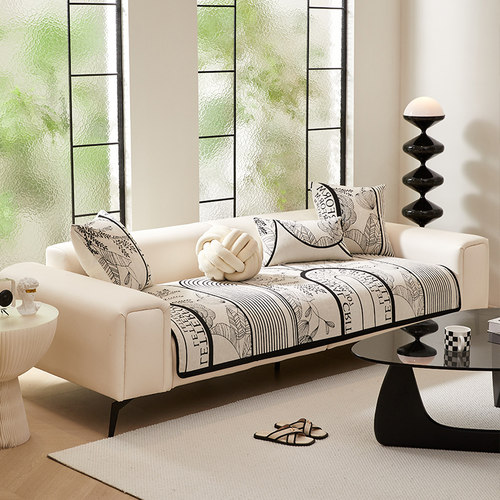 法式中古风皮沙发垫四季通用