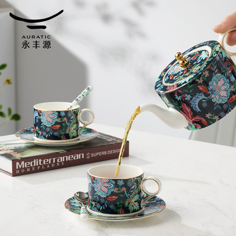 永丰源幸福满园4头8头茶咖具套装陶瓷茶具咖啡杯碟下午茶礼盒,餐饮具,整套茶具,淘宝优惠券,粉丝福利购,淘宝优惠卷