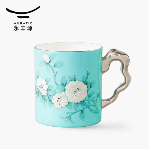 永丰源手绘蓝陶瓷水杯马克杯