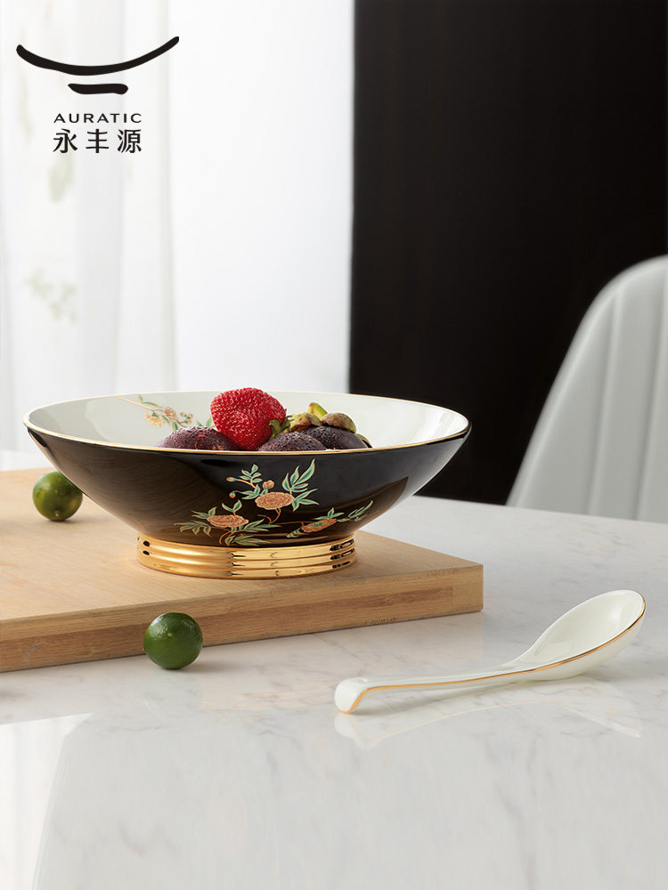 永丰源 夫人瓷石榴家园餐具散件 2头碗勺 高档陶瓷饭碗面碗调羹
