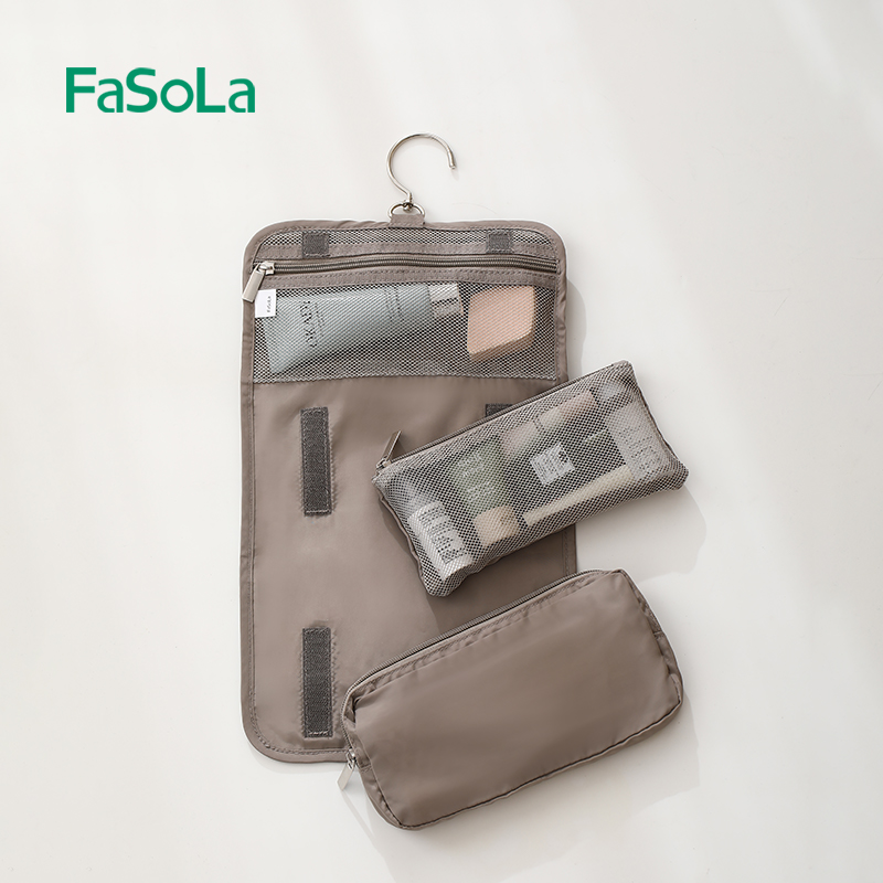 FaSoLa化妆包大容量女2025新款便携分区随身收纳包外出旅行洗漱包