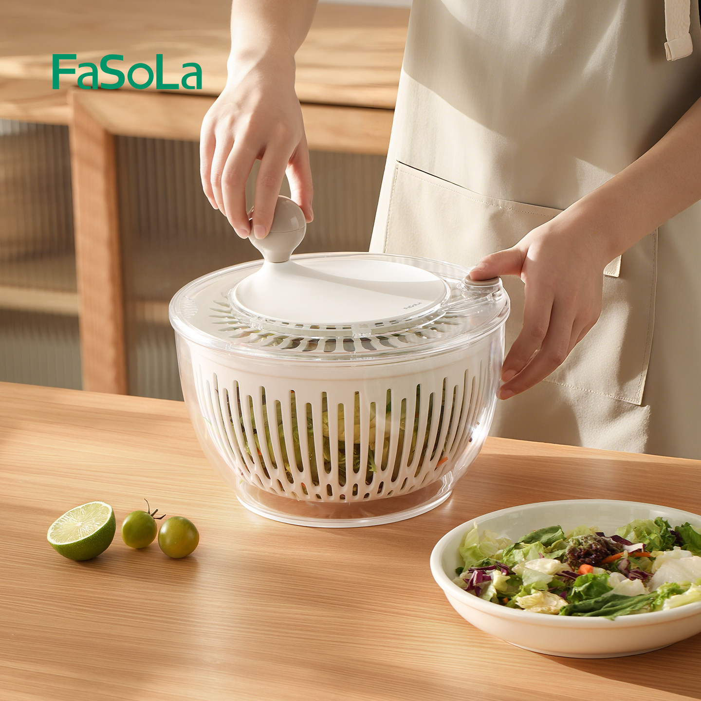 FaSoLa蔬菜脱水器手动果蔬甩干机厨房洗菜盆沥水篮水果沙拉甩水器,厨房/烹饪用具,手动果蔬脱水器/甩水器,淘宝优惠券,粉丝福利购,淘宝优惠卷