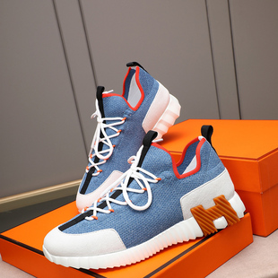 邦家尼欧洲站潮牌透气新款早秋男鞋欧美休闲鞋飞织单鞋布面运动鞋