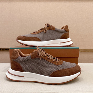 邦家尼欧洲站潮牌老爹鞋男鞋欧美牛皮布面休闲鞋运动鞋2026单鞋男