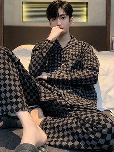 春秋纯棉长袖 套装 2025新款 家装 秋冬大码 男式