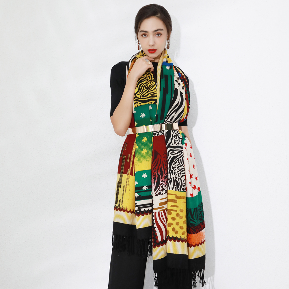 民族风尼泊尔羊毛披巾加厚