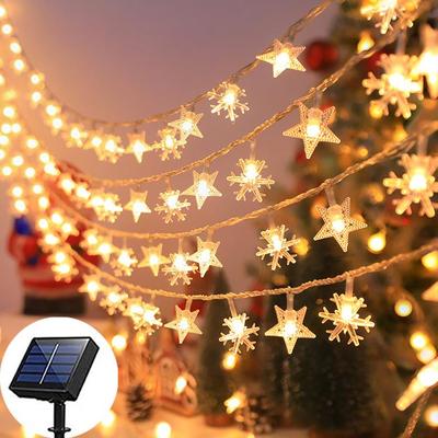 太阳能灯串庭院花园气氛灯户外防水灯带家用阳台耶诞装饰led彩灯