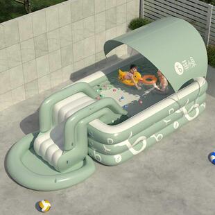 充气游泳池儿童家用户外充气泳池大型宝宝婴儿充气滑梯水池戏水池