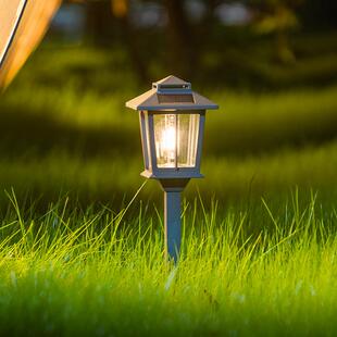ume新中式 太阳能地插灯花园庭院草坪灯户外防水古典led室外插地灯