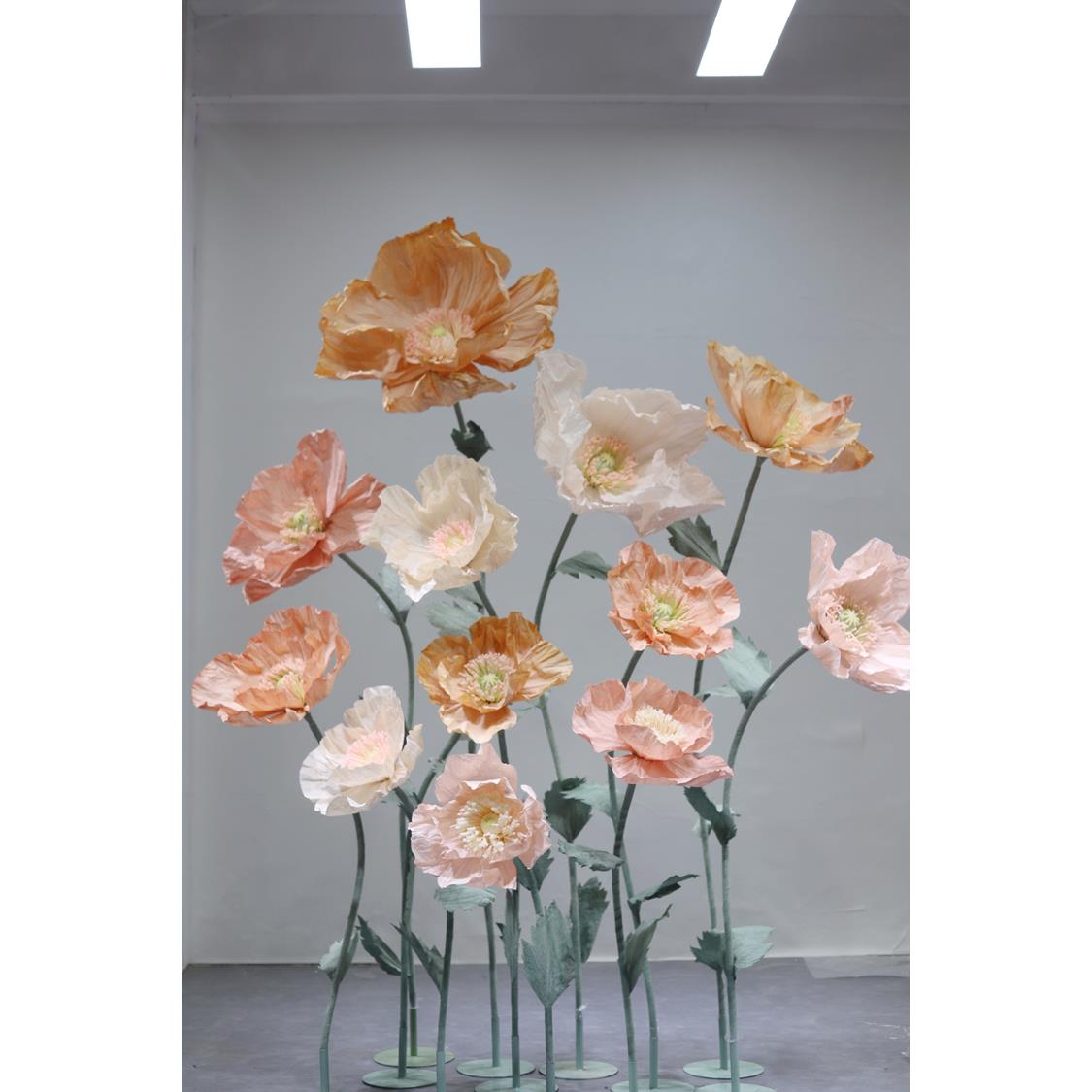 大型纸艺真丝花婚礼路引布置装饰道具商场美陈店铺橱窗DP摄影大花