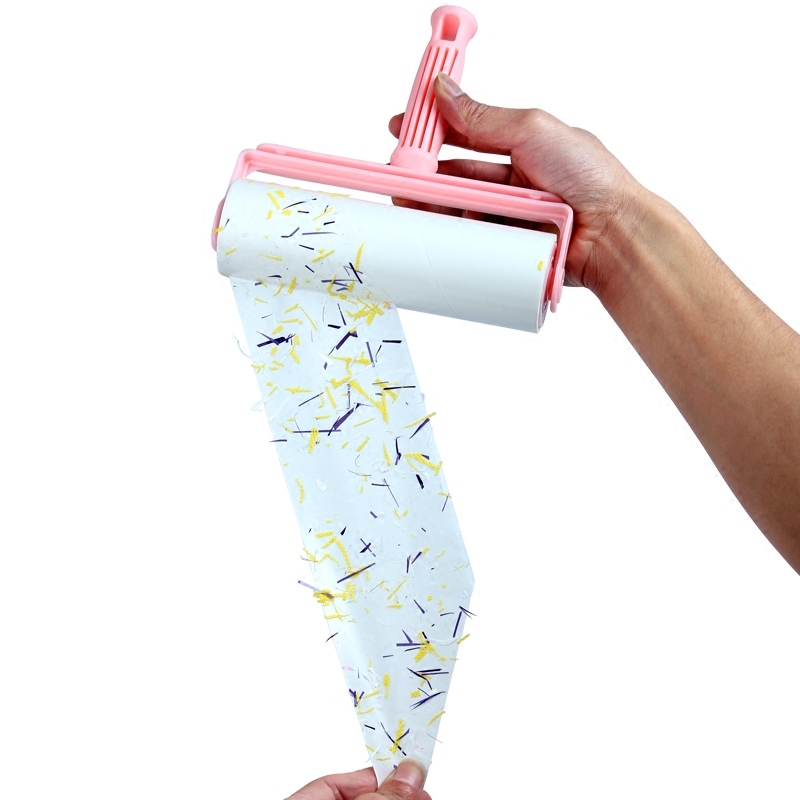 家居粘尘纸可撕式16qcm斜撕 粘毛滚筒除尘器粘毛滚刷替换包