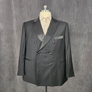 175高210斤大码双排西服外套高级西装男士西服外套羊毛商务D024