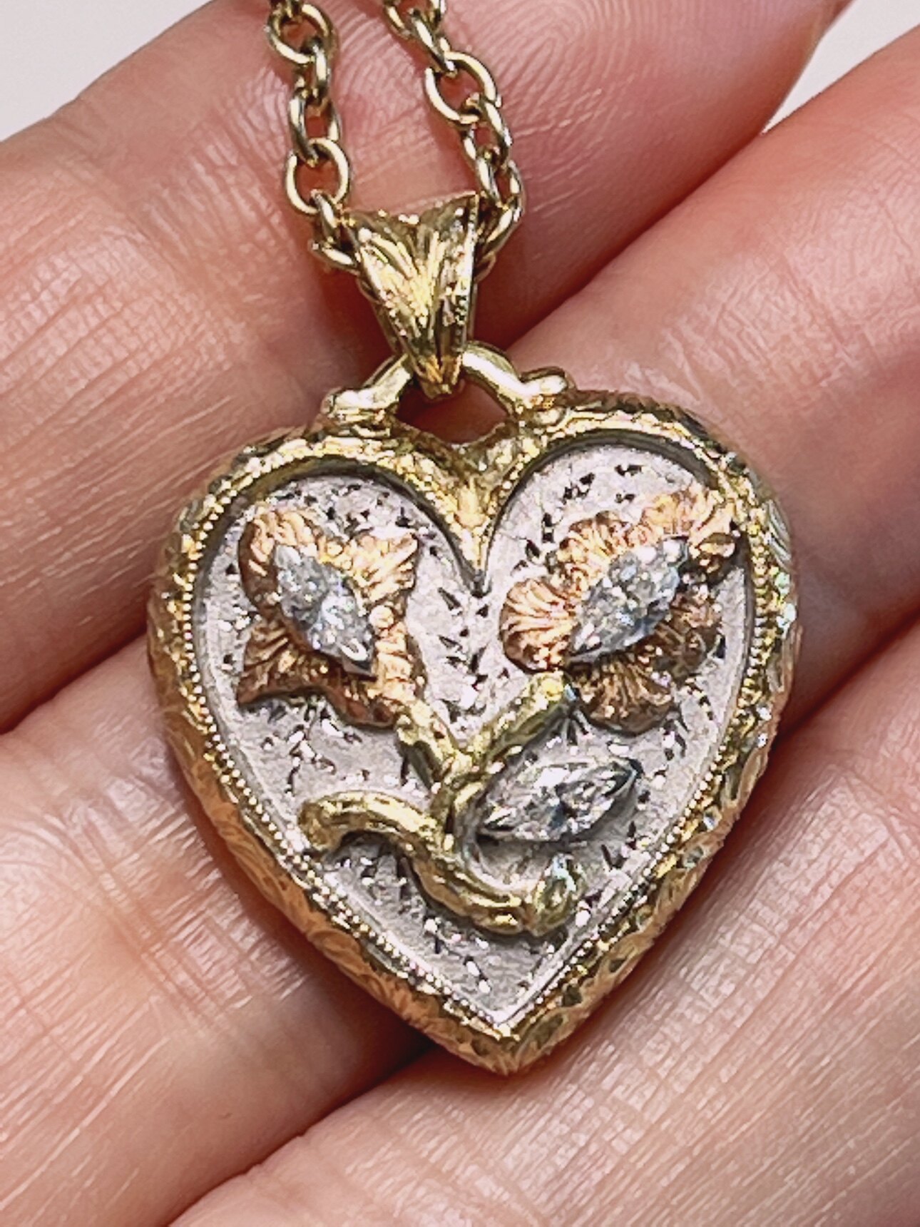 cazzaniga 卡扎尼加,大号爱心项链