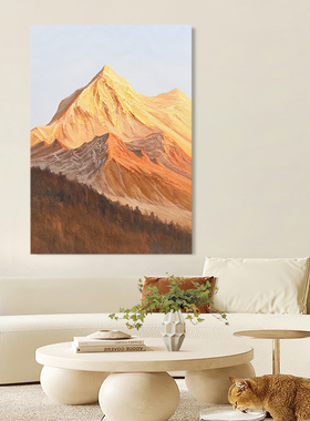 SYMT.ART手绘油画《旧金山》抽象侘寂风极简客厅装饰画风景挂画