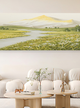 SYMT.ART手绘油画《疏影》侘寂风玄关装饰画挂画客厅纯手工装饰画