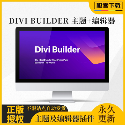 WordPress Divi主题正版终身授权免费安装视频中英文主题企业建站