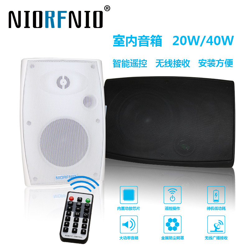 尼罗室内壁挂音箱调频无线音响背景音乐喇叭景区学校工厂广播系统