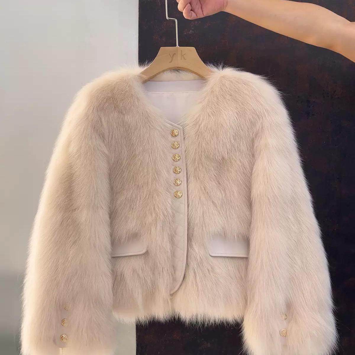 2024秋冬新款环保毛常规皮草外套