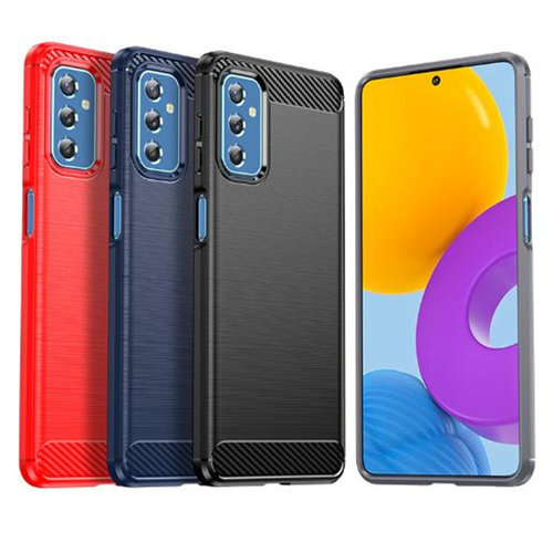 三星M21|SM-M215F/G/M/DS碳纤维拉丝软硅胶防摔全包手机壳保护套