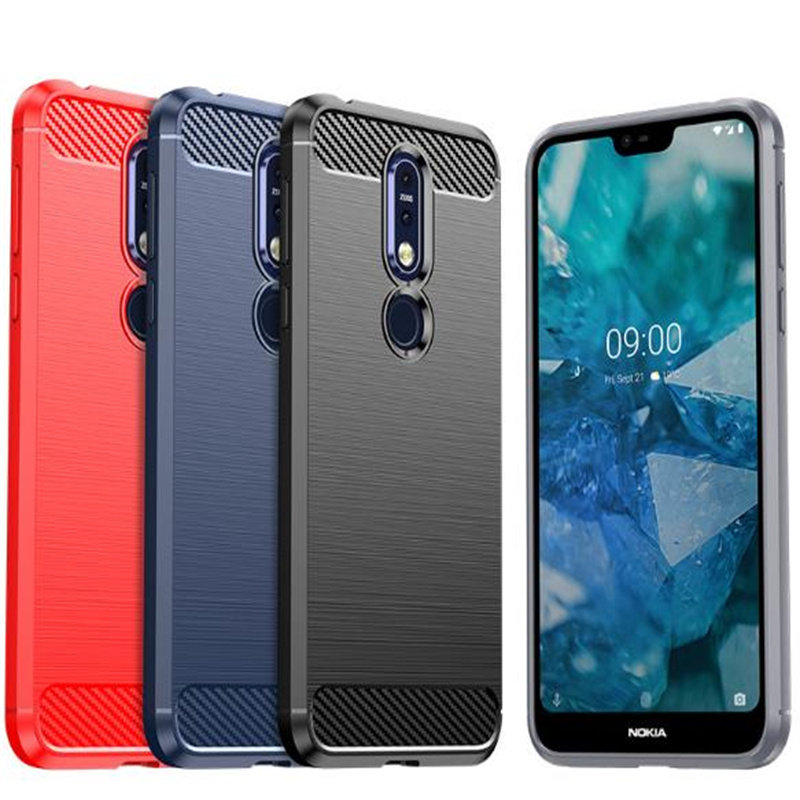 诺基亚2.4|TA-1277/75/74/70碳纤维拉丝软硅胶防摔滑手机壳保护套