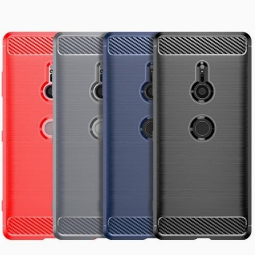 适用索尼XZ3|H8416/H8466/8496碳纤维拉丝软硅胶防摔手机壳保护套