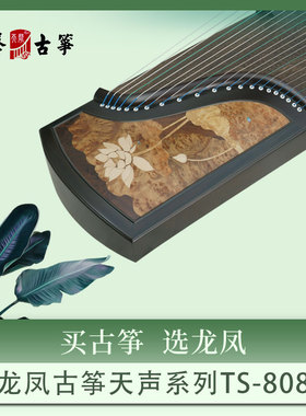 龙凤古筝天声系列TS-808纤荷清韵成人儿童初学考级演奏实木古筝琴