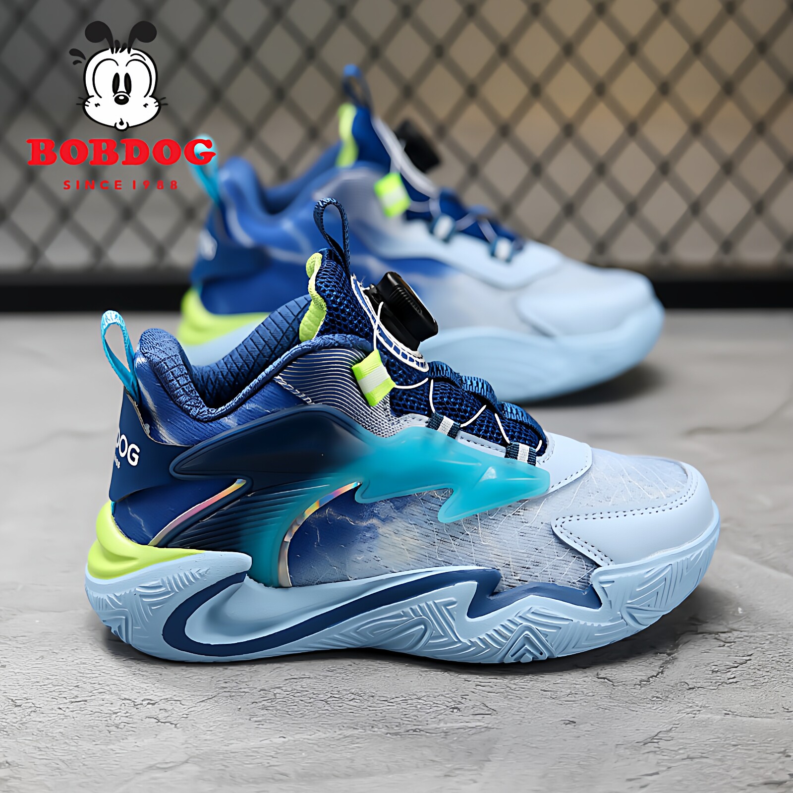 巴布豆童鞋男童运动鞋春夏季透气网面中大童跑步鞋子青少年篮球鞋