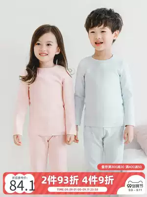 Children's thermal underwear set plus velvet thickened spring and autumn boys and girls boys big children autumn clothes sanitary pants