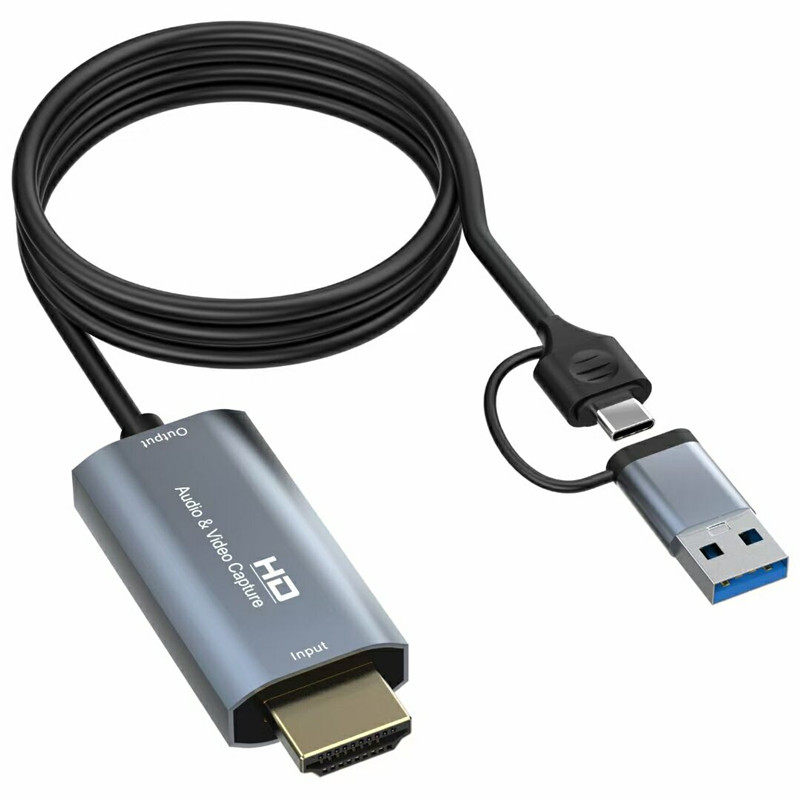 HDMI TO TYPE-C HD VIDEO CAPTURE CARD USB PC MOBILE PHONE GAME CAMERA OBS LIVE RECORDING BOX