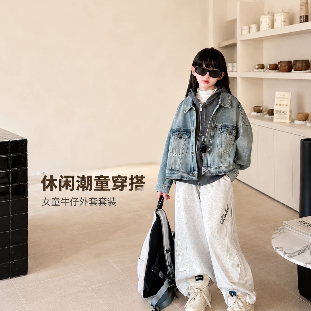 女童外套2026秋季新款中大童双拉图片