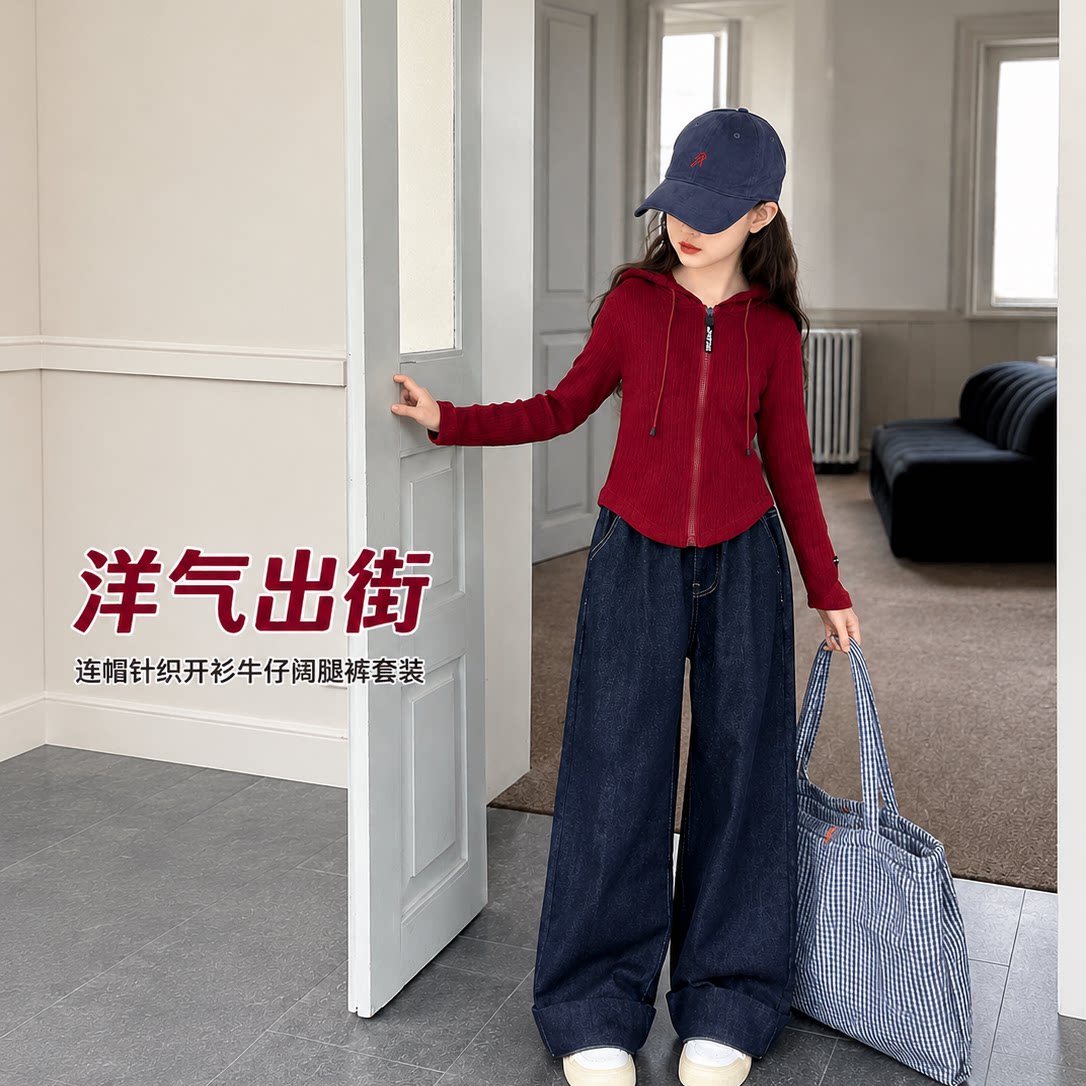 女童春装套装新款韩版中大童打底图片
