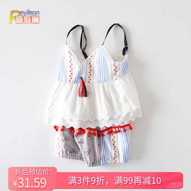 0-3岁小女童宝宝吊带裙子短裤套装婴儿幼儿夏天衣服夏季洋气可爱1