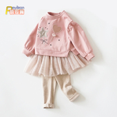 两件套装 断码 公主衣服裙裤 小女童宝宝春装 婴幼儿外穿春秋2岁 特价