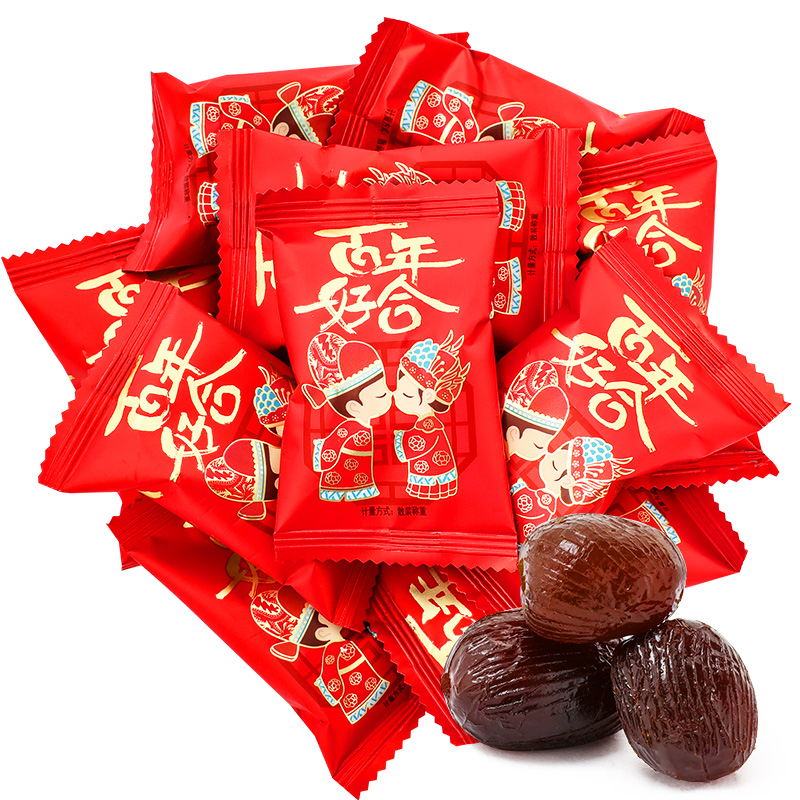 喜相伴阿胶百年好合蜜枣散装零食