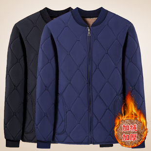 冬季中老年人男士内胆小棉袄爸爸装拉链加厚外套爷爷加绒保暖棉衣