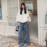 秋季新品独特休闲米色棒球服短款夹克外套2C189-8328-P155-K238，女装短外套，2C189