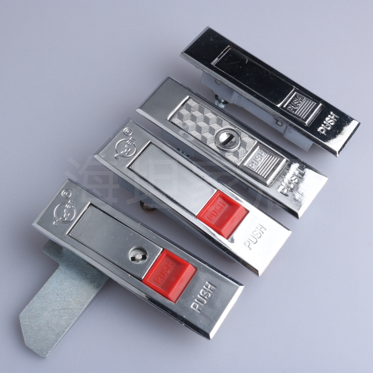 海坦 MS509-2平面锁 电柜箱弹锁 红色按钮锁 消防箱锁 MS509-1